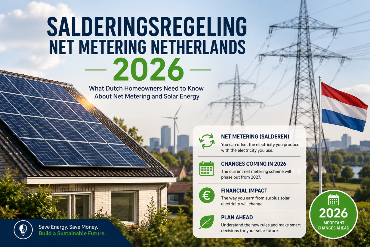 Salderingsregeling net metering Netherlands2026 for solar panels