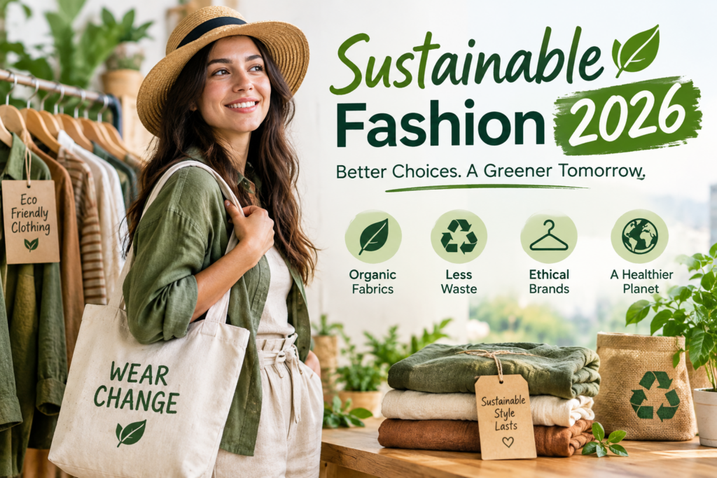 Sustainable Fashion 2026 eco-friendly clothing and conscious wardrobe