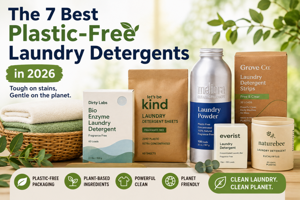 7 Best Plastic-Free Laundry Detergents in 2026 for eco-friendly laundry