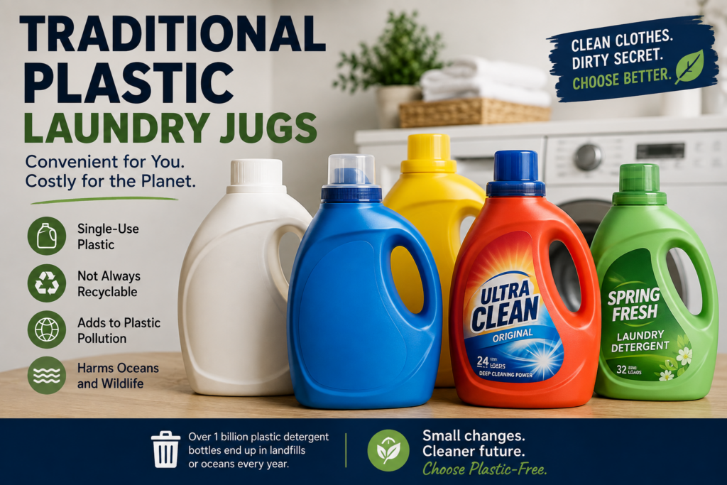 Traditional Plastic Laundry Jugs
