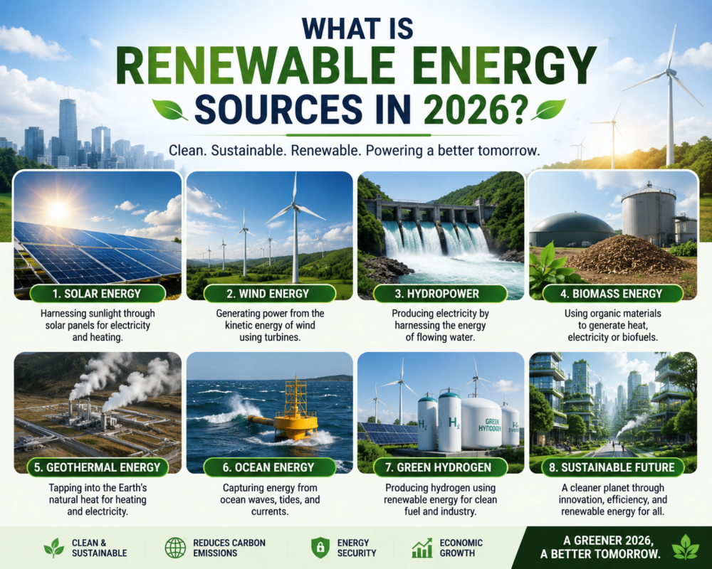 What is renewable energy sources in 2026 – solar, wind and clean energy