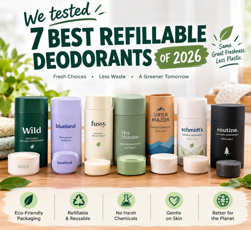 We Tested 7 Best Refillable Deodorants of 2026