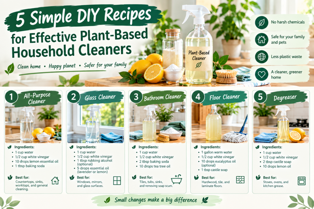 5 Simple DIY Recipes for Effective Plant-Based Household