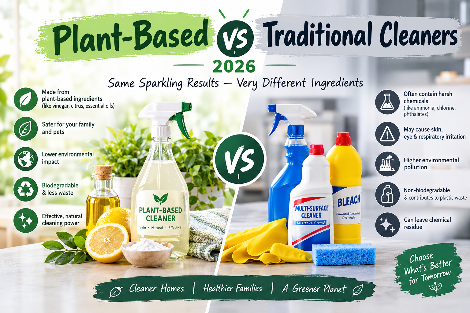 Plant-Based vs. Traditional Cleaners 2026.